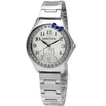 Hello Kitty dream princess charming water drill butterfly knot styling wrist watch-Deep Blue 30mm