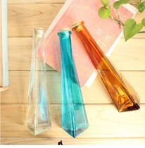 Color modern glass fine high and small floral bottle Fashion hydroponic full set of red light purple simplicity about red and transparent