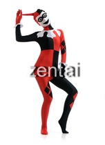 ZENTAI black and white red Lycra clown color matching Lycra cosplay all-inclusive tights Halloween clown event