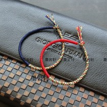 Fine nine-by-nine King Kong knot prayer multicolored line red rope bracelet navy blue multicolored rope men and women couples national style