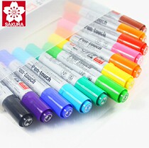 Imported Japanese Sakura cherry blossom marker 12 color double head oily marker pen PK-T12 set