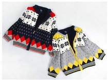 Special price autumn winter clothing boy boysboys boysboys boysboys clothing plus suede thickened knit jacket sweater-sweater foreign trade