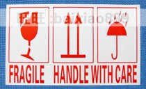  Shipping stickers Warning stickers Fragile labels Sign up signs Waterproof labels Transport stickers Do not press signs