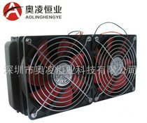Water drain water cooling radiator double water drain with fan computer water cooling radiator