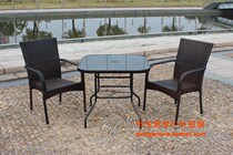 Balcony Garden Rounded Corners Glass Square Table Outdoor Covine Backchair Coffee Hall Milk Tea Shop Exclusive