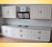 Custom-made whole cabinet kitchen cabinet door quartz stone countertop paint blister Crystal rigid door panel marble cabinet