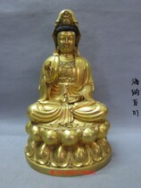 Golden Buddha audio image of the Western three - saint Buddha boutique bronze gold - gold - sized audio and visual image of the Bodhisattva