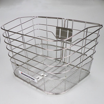 Bicycle basket Stainless steel basket vegetable basket storage basket basket car basket to send bold mounting bracket screws