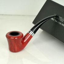 SANDA Pipe Smoking Set Flat Bottom Wide Pot Curved Four-piece Pipe Set SD-733