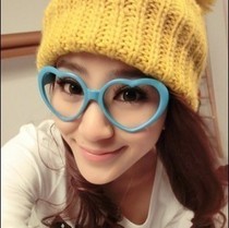 Decorative eye frame frame womens tide Man glasses frame love heart heart glasses frame plate frame cute Full Frame