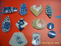 Ming and Qing porcelain polished jewelry-can be used as pendants