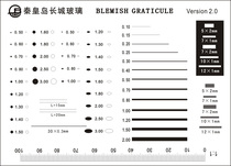 Custom-made glass factory film ruler CAD drawing point line gauge Stain ruler control card Stain gauge transparent