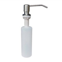 Kitchen Sink Soap Dispenser Wash & Finish Bottle Steel Head Plastic Bottle