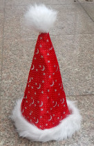 Christmas decorations Gifts Santa hats High-grade plush Gold velvet Star and Moon Christmas hats on sale