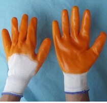 Labor protection nylon PVC gloves beef tendon hanging rubber gloves full hanging semi-dip rubber half dip gloves special Wholesale