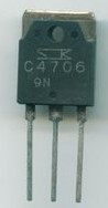 Color TV accessories heat dissipation high power triode C4706 switch tube TO-3P