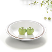 A5 high-grade imitation porcelain melamine disc fruit plate snack plate platter Foreign Trade Hotel restaurant family fall resistant to high temperature