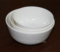 Household white melamine imitation porcelain rice bowl plastic anti-drop hot bowl restaurant canteen special tableware noodle bowl soup bowl