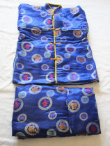 New mens shroud high-grade fabric high-end full set of silk fabric Tang suit cotton trousers