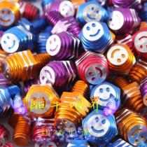Motorcycle electric car smiley face screw Electric car modification decoration electric car rearview mirror color smiley face screw