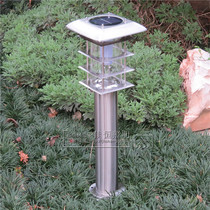 Light control Modern stainless steel solar lawn light LED villa light Landscape decoration garden light Outdoor stigma head light