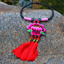 Ethnic style long money chain Original embroidered tassel sweater chain Bridal jewelry to send foreigners gift batch zero