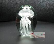 Wonderful glazed glazed glaze front ornaments bookcase jewelry glazed gifts transparent craft white jellyfish