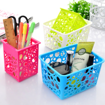 Mini hollow creative desktop plastic storage basket storage basket storage basket storage box finishing box