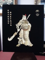  Hezhe handmade fish skin paintings fish skin crafts fish skin decorative paintings hanging paintings Guan Gong Guan Di Guan Yunchang