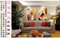 Abstract ballet three-dimensional hand-painted oil painting Living room entrance hanging painting Modern decorative painting Bedroom corridor mural single piece