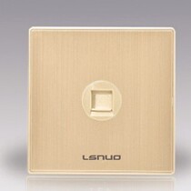  Single phone socket A5 champagne gold all-aluminum brushed panel phone socket