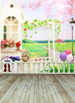 New childrens photography background cloth cute imitation real scene background studio theme 100 days Baby Photo Background Paper