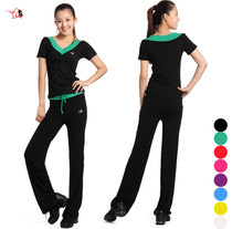 Summer dance costume square dance new short sleeve suit Latin dance practice clothing fitness sportswear dance clothes