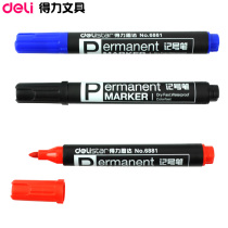 Del 6881 Oily Marker Instant Dry Do Not Fade Blue Black Bold Large Capacity Red Direct Sales Big Pen