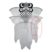 One black line goldfish kite Weifang shipping non-foldable DIY painting kite Weifang blank kite