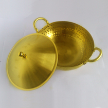 18cm copper flat bottom pot small pot brass pot copper pot copper sand pot pure copper pot pure copper