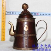 Tibetan copper ghee teapot milk teapot 25cm high handmade home furnishings
