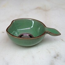 Green Porcelain Tea Leak Manufacturer Direct Selling Tea Dish Tea Dish Accessories accessories Ceramic Gongfu Tea Kiln Glazed Apple filter