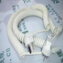 Power cord plug spring wire White plug spiral wire