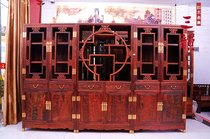 Redwood furniture Laos red sour branch furniture antique furniture mahogany bookcase red sour branch bookcase 3 sets