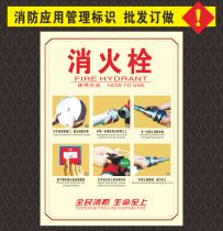 Fire safety signs fire extinguisher fire hydrant usage stickers fire hydrant operation illustration guide