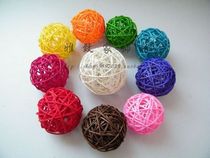 Each color rattan ball decorated with colorful ball round vines diameter 7CM dedicated.