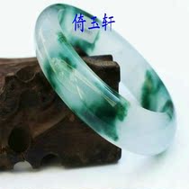 Xinjiang Hetian quartzite jade bracelet Ice seed floating blue flower jewelry jade bracelet Gobi seed material Lantian jade bracelet