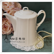 Baroque European zakka relief ceramic English afternoon tea Flower tea Tea set Coffee pot Teapot Milk pot
