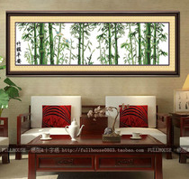 Cross stitch electronic picture redrawing source file-bamboo newspaper safe living room Chinese style bamboo landscape