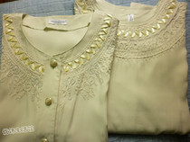 Fine craftsmanship embroidered embroidered embroidered retro hollowed-out ladies shirt long sleeve blouse jacket upholsered with autumn clothing