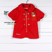 Promotional brand childrens clothing carsai autumn Girl clip short sleeve coat coat coat short sleeve vest shoulder 3280