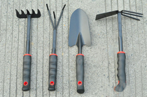 Haidao gardening garden tools black plastic handle four-piece set Shovel dual-use rake hoe claw four-piece set