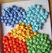 Solid color candy color lucky star finished product Handmade folding wishing bottle Origami Valentines Day creative gift