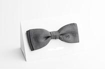 European and American men's cotton and linen party annual dinner wedding color multicolor bow tie double-sided hand beating black gray